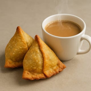 Two Samosa + Hot Chai